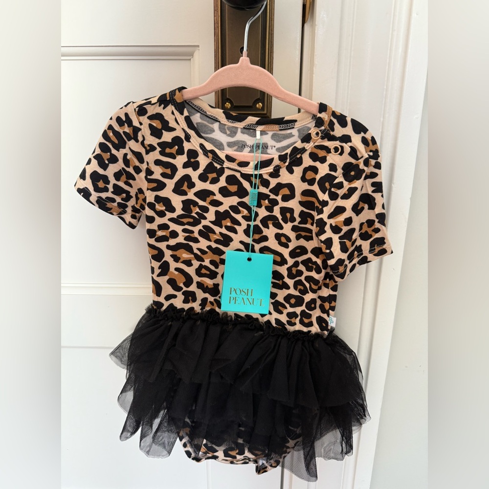NWT - 2T Posh Peanut Leopard Tutu Romper Dress